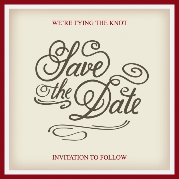 Invitación vintage de boda