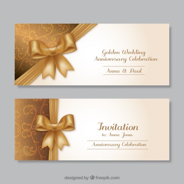 Invitaciones de aniversario de bodas de oro