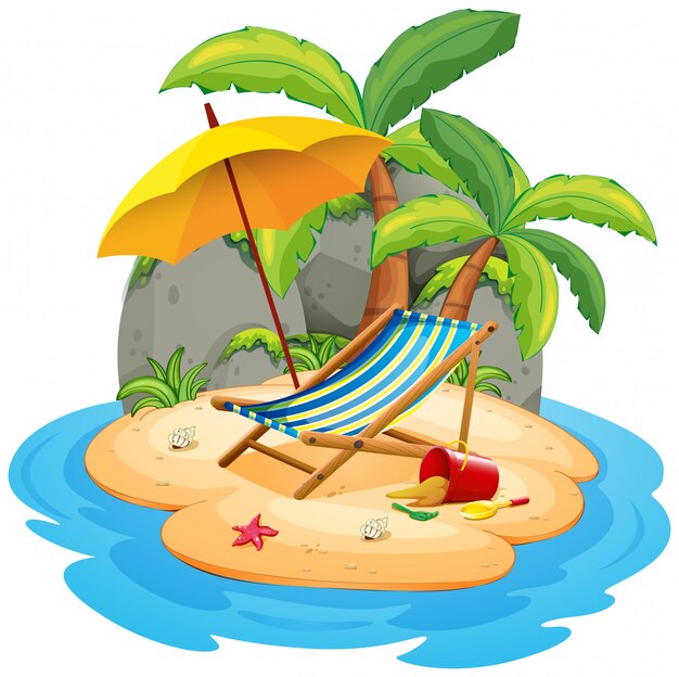 Una isla de verano aislada