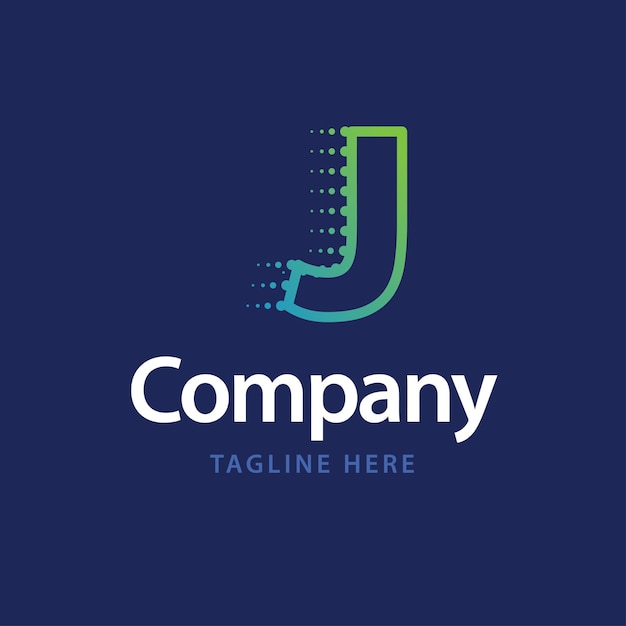 J Technology Logo Business Marca identidad diseño Vector ilustración