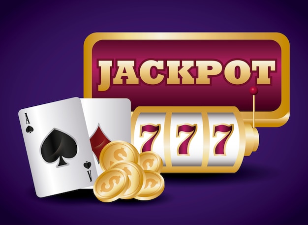 Vector gratuito jackpot y casino