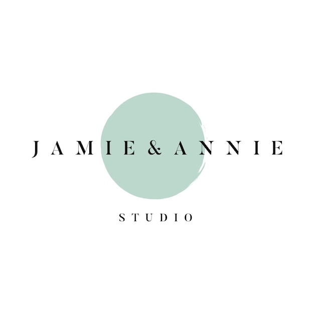 Jamie y Annie studio logo vector