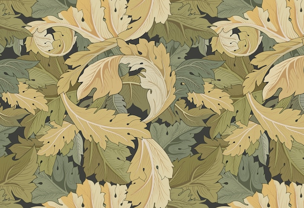 Vector gratuito jardín de flores de william morris