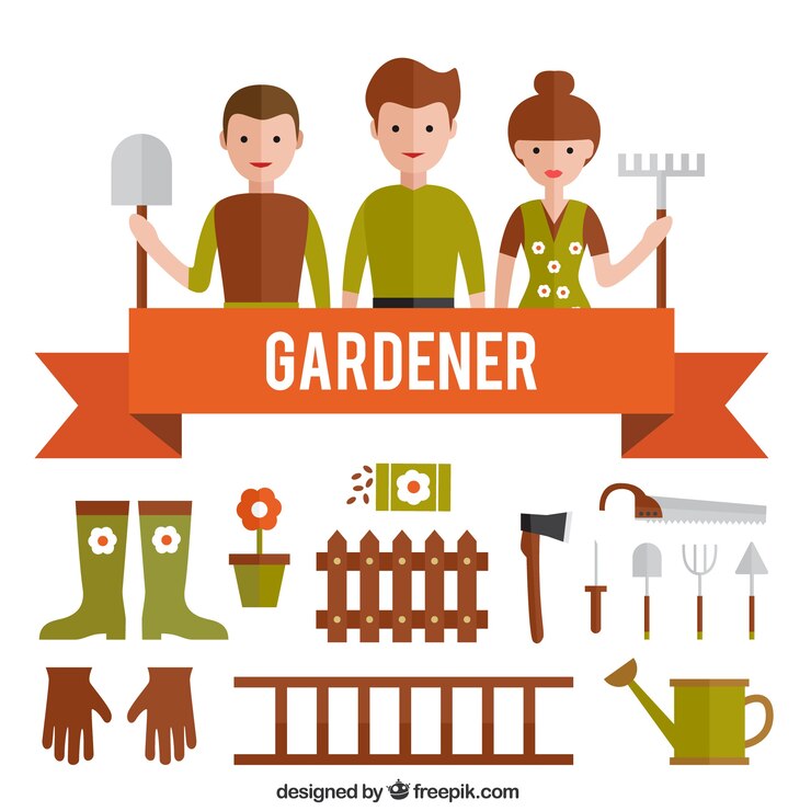 Vector gratuito jardineros