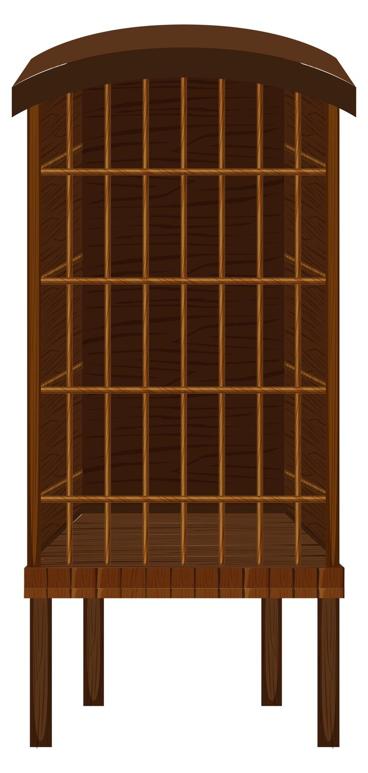 Vector gratuito jaula para animales de madera