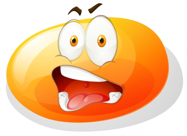 Vector gratuito jelly bean con cara impactante