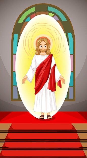 Jesucristo en estilo de dibujos animados