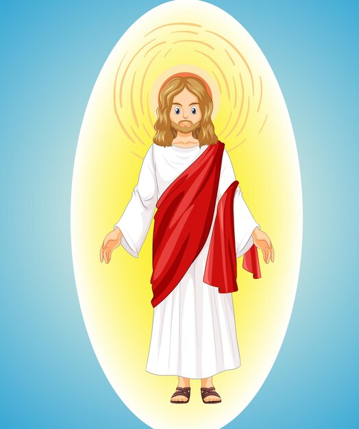 Jesucristo en estilo de dibujos animados