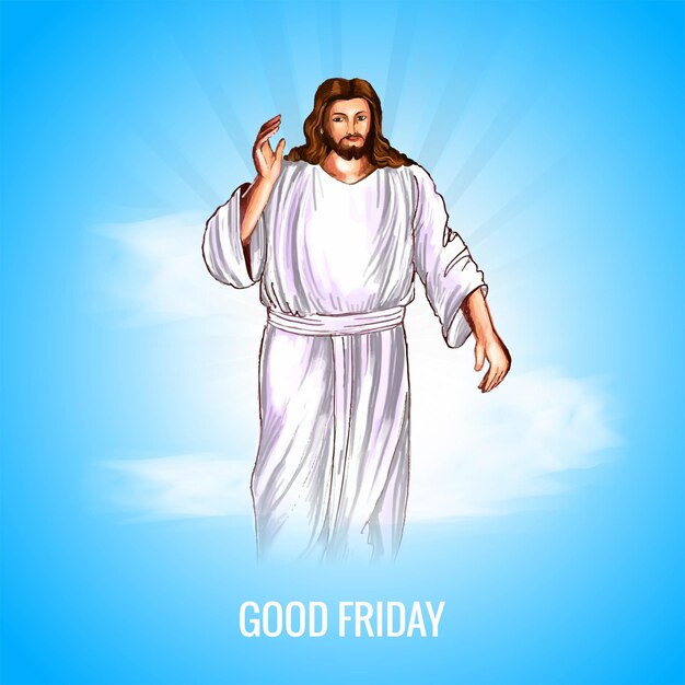 Jesucristo el hijo de dios para el fondo de la tarjeta del viernes santo