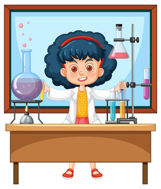 Joven científico en el laboratorio