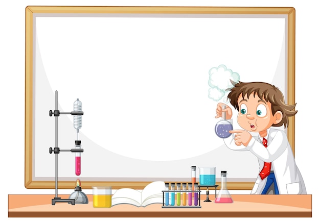Joven científico en el laboratorio