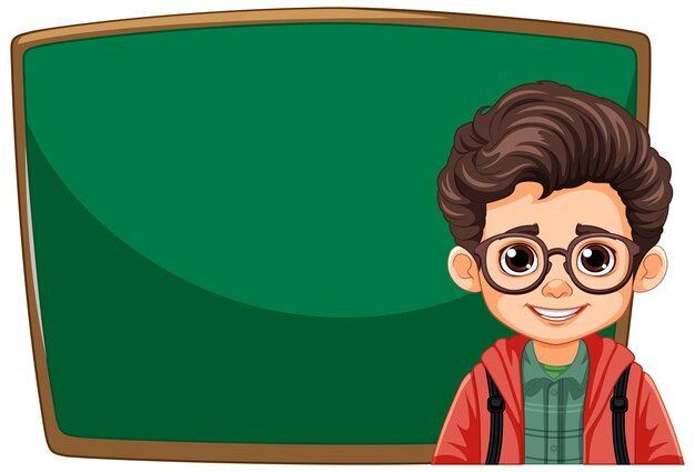 Joven estudiante listo para la escuela