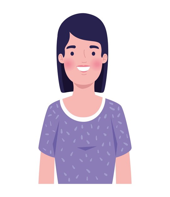 joven feliz personaje avatar