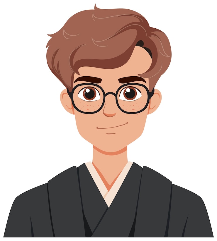 Vector gratuito el joven con gafas avatar