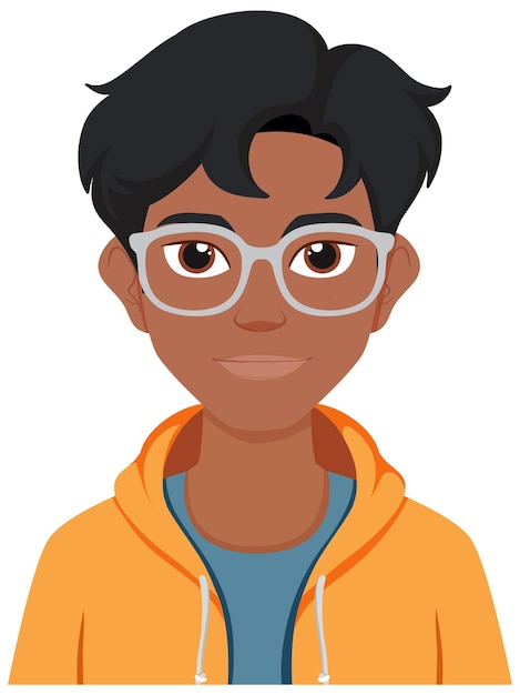 Joven con gafas y capucha