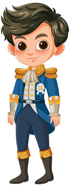 El joven príncipe en traje real