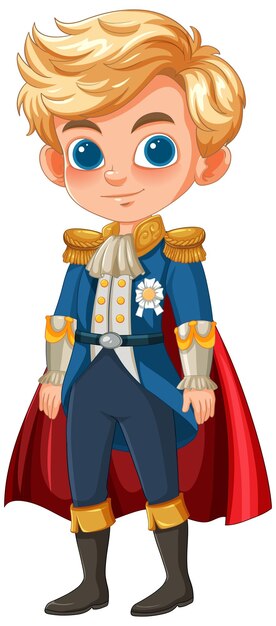 El joven príncipe en traje real
