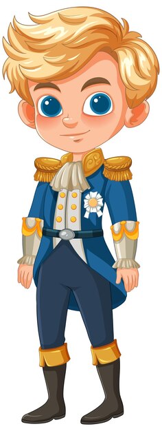 El joven príncipe en traje real
