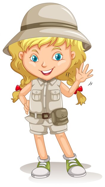 Una joven rubia Girl Scout