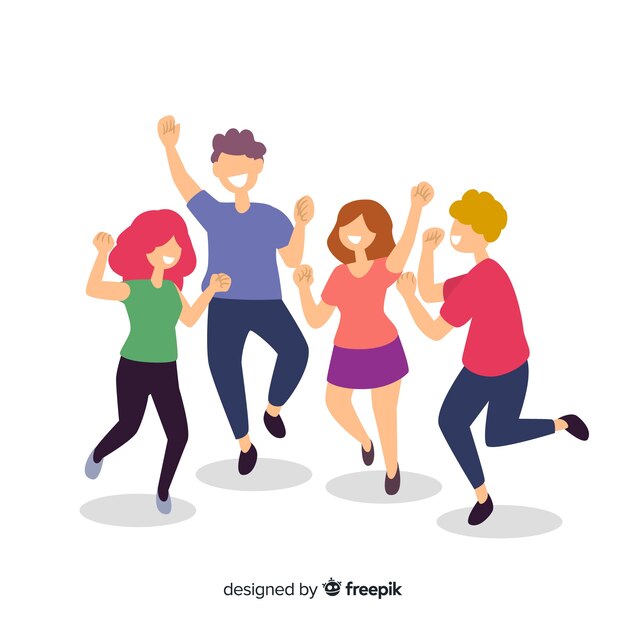 Jóvenes bailando
