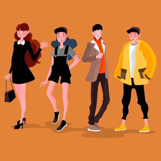 Jóvenes coreanos de moda