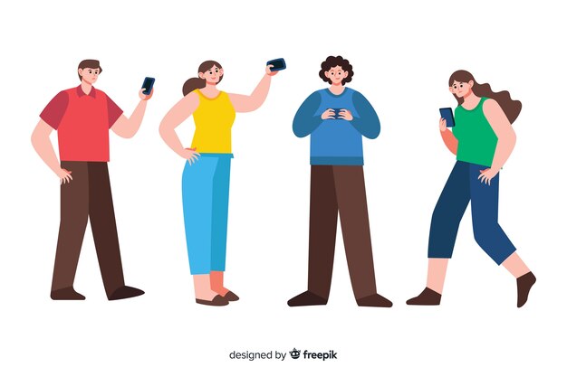 Jóvenes con smartphones