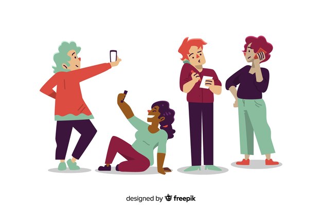 Jóvenes con smartphones
