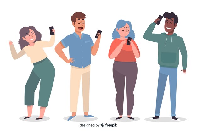 Jóvenes con smartphones
