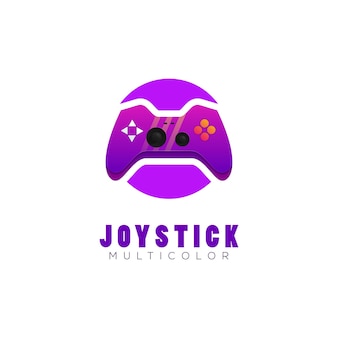 Joystick playstation logo colorido degradado