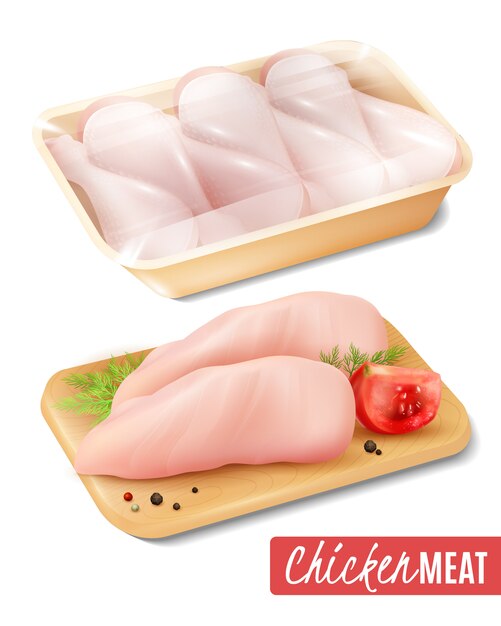 Juego de carne de pollo