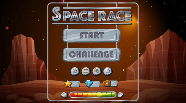 Juego de carrera espacial
