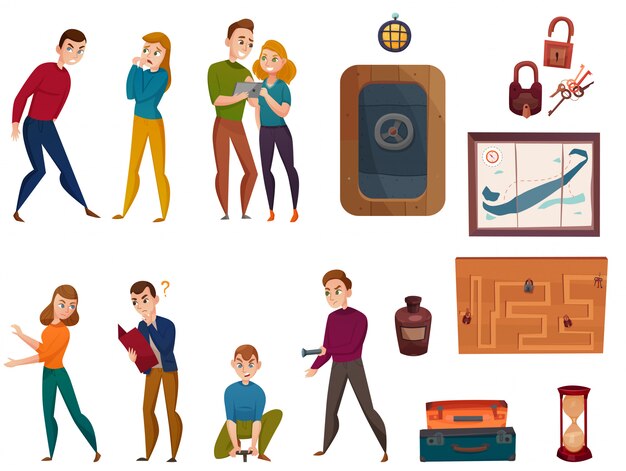 Juego de dibujos animados de realidad de juegos de búsqueda