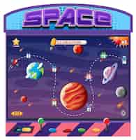 Vector gratuito juego espacial arcade retro