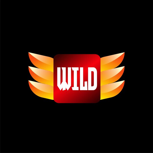 Juego de icono de logotipo salvaje en línea rodante