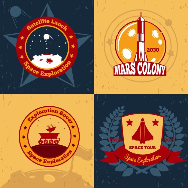 Juego de insignias de Space Odyssey