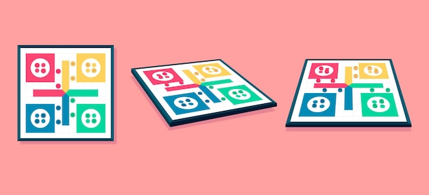 Juego de ludo desde diferentes perspectivas