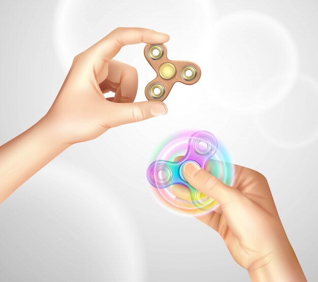 juego de manos con spinner realista