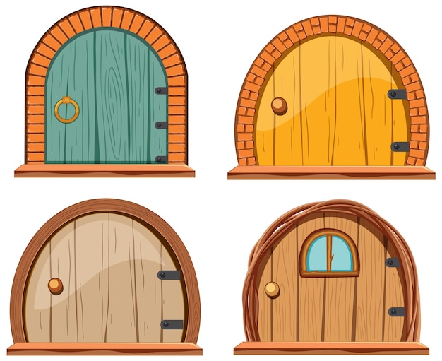 Juego de puertas de la casa Hobbit