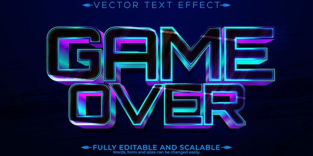 Vector gratuito juego sobre efecto de texto, juego editable y estilo de fuente personalizable