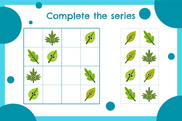 Juego de sudoku de diseño plano dibujado a mano