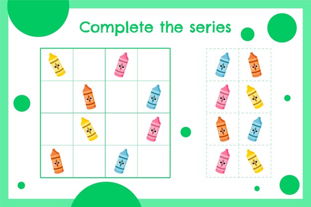 Juego de sudoku de diseño plano dibujado a mano