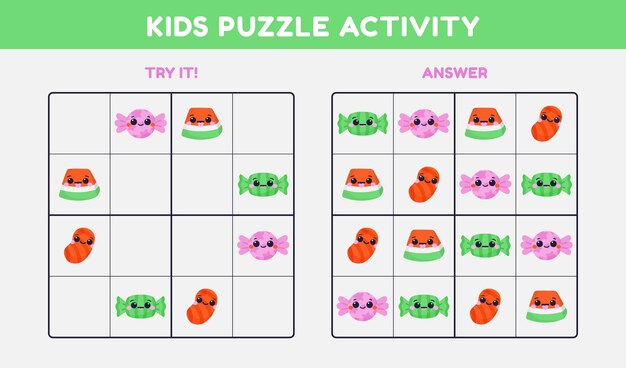 Juego de sudoku de diseño plano dibujado a mano