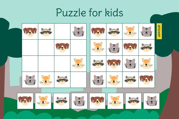 Juego de sudoku de diseño plano dibujado a mano