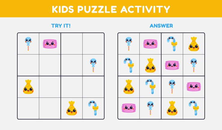 Vector gratuito juego de sudoku de diseño plano dibujado a mano