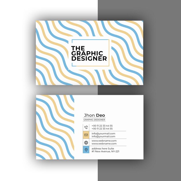 Juego de tarjetas de presentación: plantilla de tarjeta de presentación creativa y limpia.