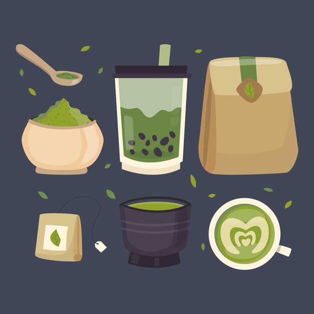 Juego de té Matcha
