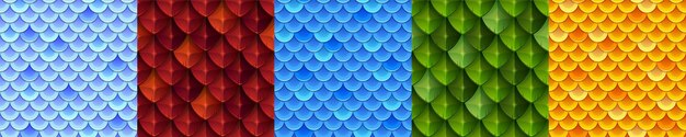 Juego de texturas de dragón, piel de pez, armadura de coraza.
