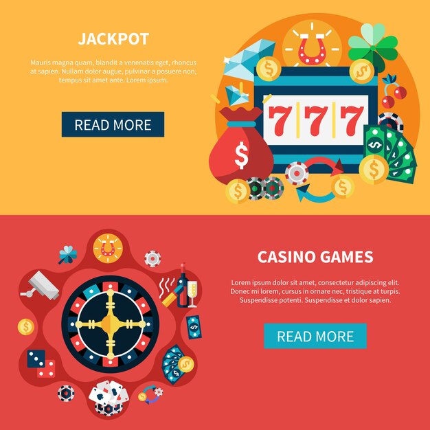 Juegos de Casino Banners Set
