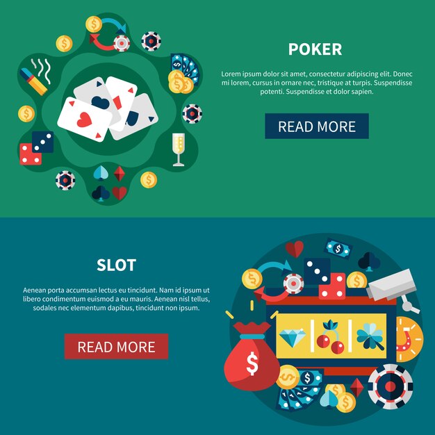 Juegos de Casino Banners Set