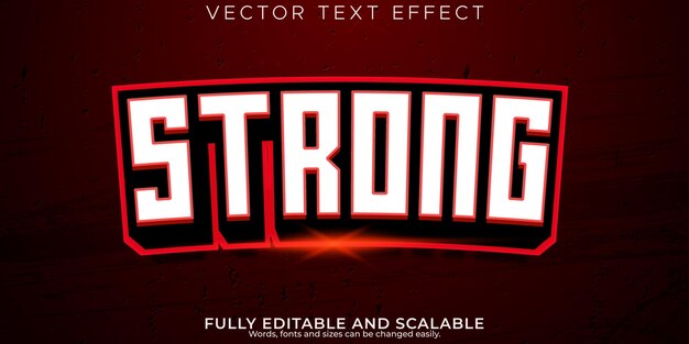 Jugador editable de efecto de texto deportivo y estilo de texto fuerte